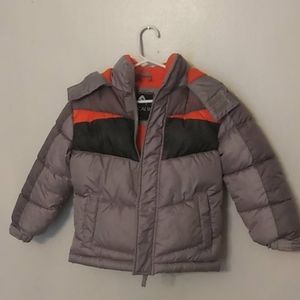 Vertical 9 Boys Grey/Orange Puffer Coat